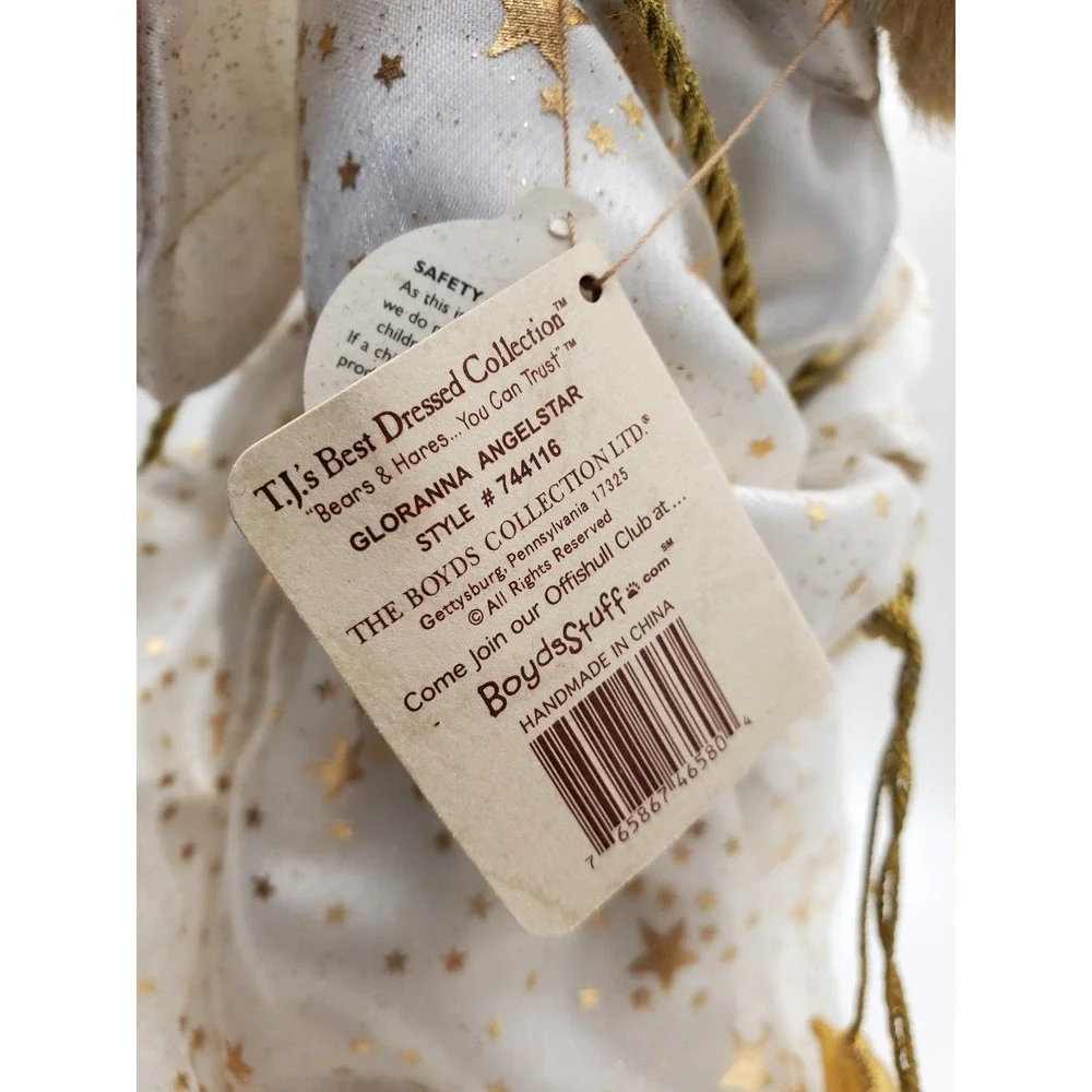 Boyds Bears Gloranna Angelstar Christmas Tree Topper Plush Angel